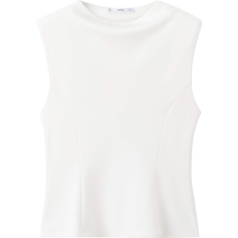 MANGO Top CUQUI šedobiela 68261252