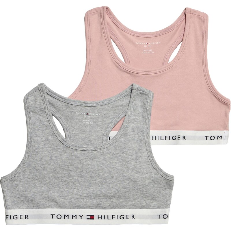 TOMMY HILFIGER Podprsenka sivá melírovaná / rosé / čierna / biela 68261275