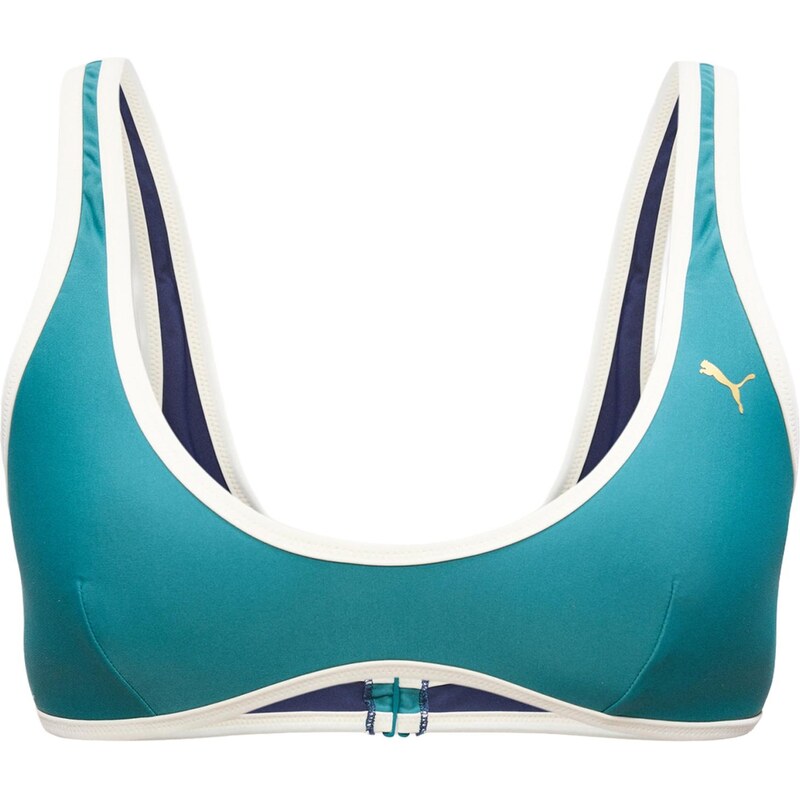 PUMA Športový bikinový top modrozelená / biela 68261364