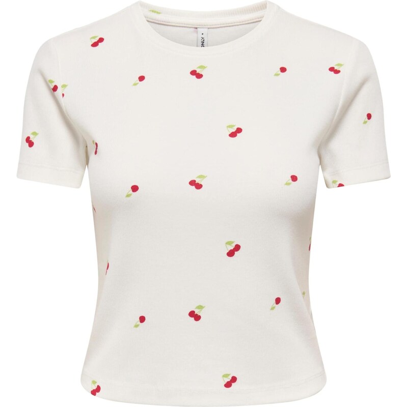 ONLY Tričko ONLFENJA svetlozelená / čerešňová / biela 68261630