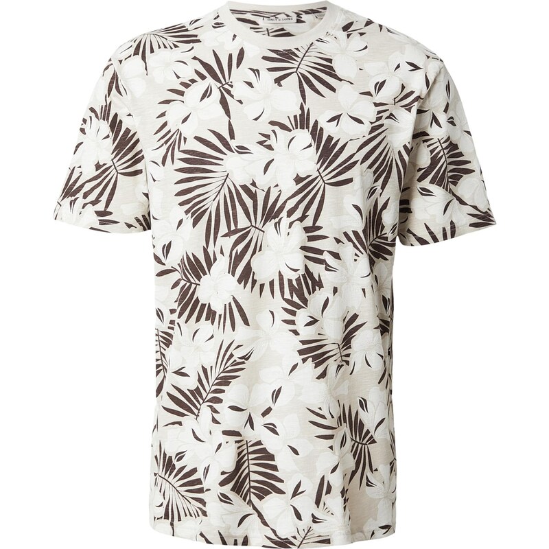 Only & Sons Tričko ONSPERRY čokoládová / kamenná / biela 68261716