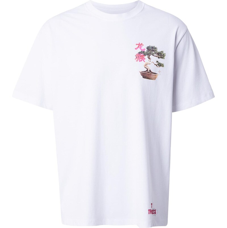 JACK & JONES Tričko JORBIG JAPAN hnedá / tmavozelená / ružová / biela 68261751