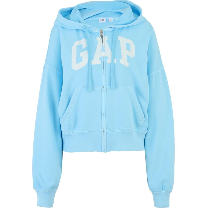 Gap Tall Tepláková bunda HERITAGE neónovo modrá / biela 68261800