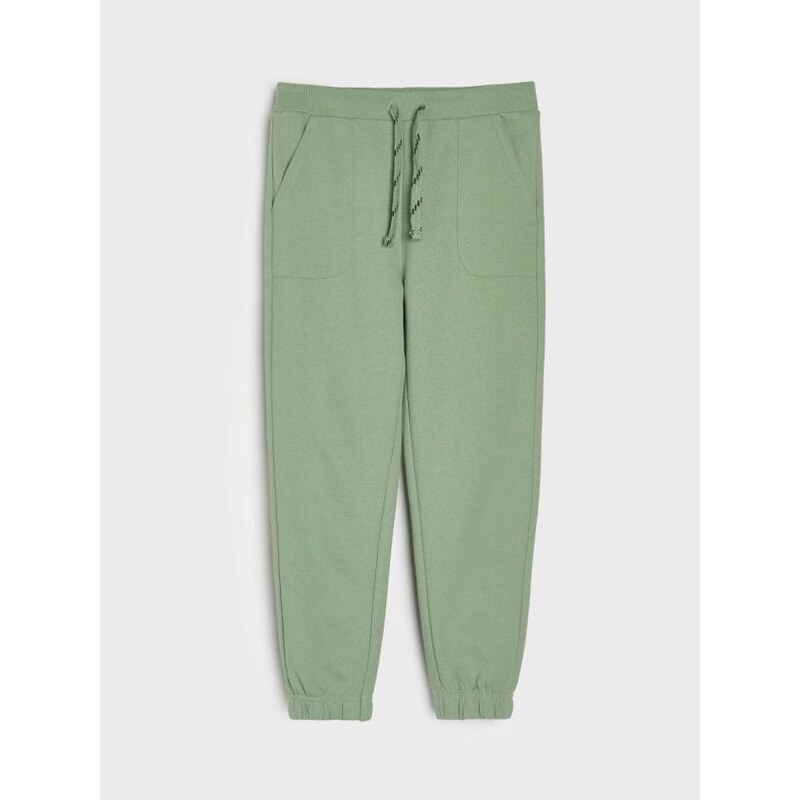 Sinsay - Teplákové joggery - popolavo zelená 68241990