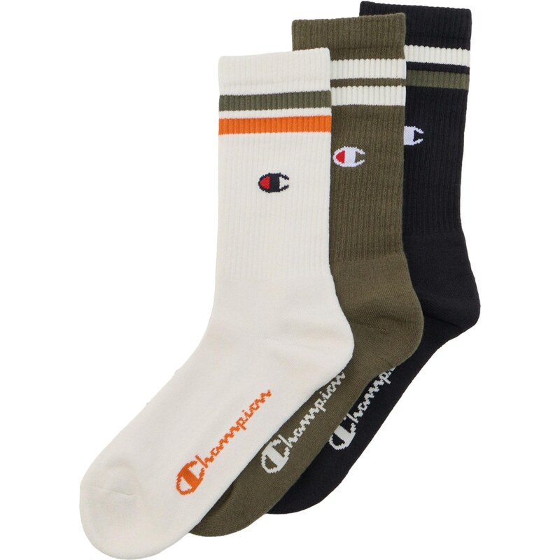Champion Authentic Athletic Apparel Ponožky olivová / čierna / biela 68261995
