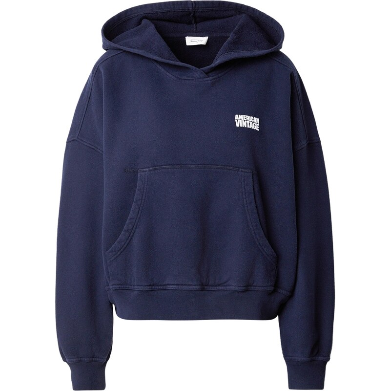 AMERICAN VINTAGE Mikina PLIZZY tmavomodrá / biela 68262012