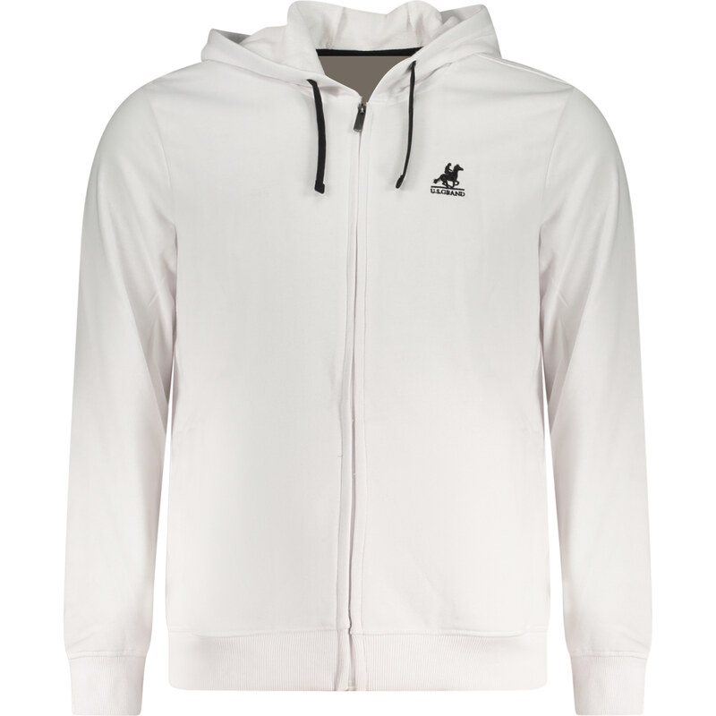 Športová Pánska Mikina so zipsom U.S. GRAND POLO Biela 68244071