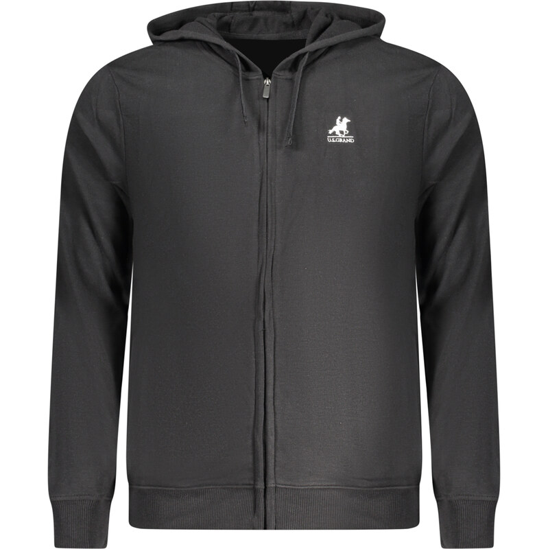 Športová Pánska Mikina so zipsom U.S. GRAND POLO Čierna 68244312