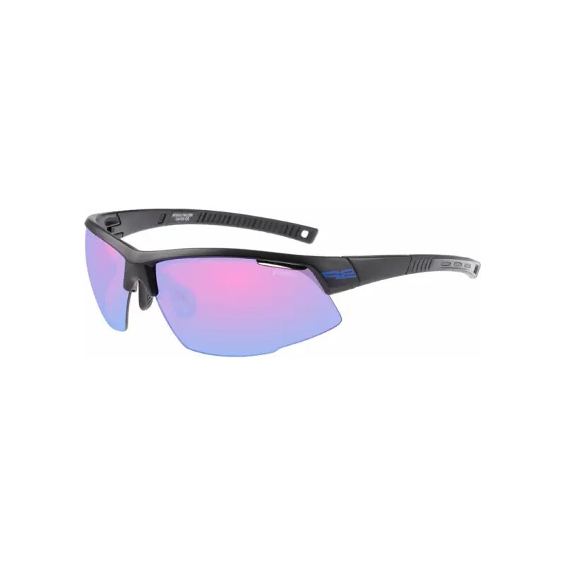 R2 Racer slnečné okuliare matná čierna/modrý chróm 68262706