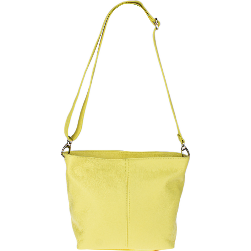 Žltá kožená talianska crossbody kabelka Prisca Limone NovaKabelka.sk 68263231