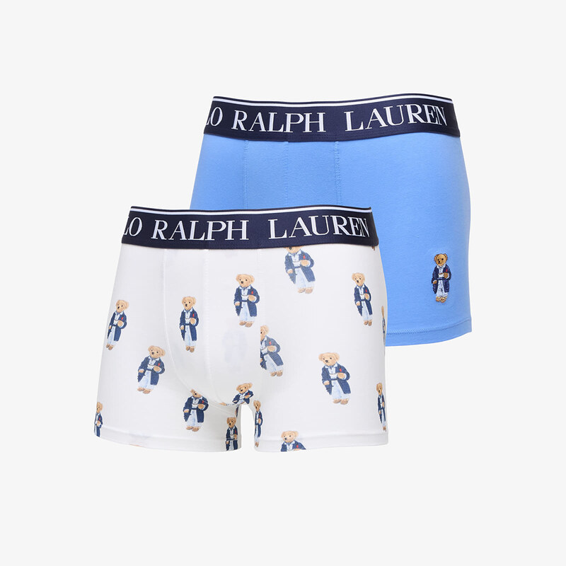 Boxerky Ralph Lauren Trunk Gb 2-Pack White/ Blue S 68264313