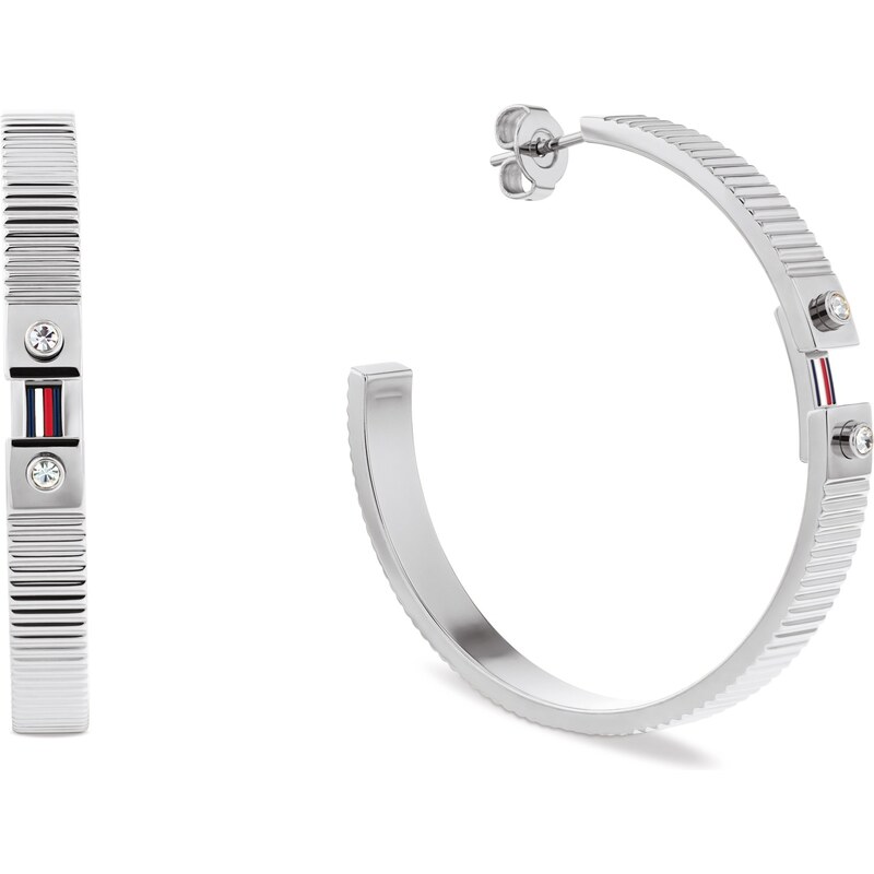 Tommy Hilfiger Úchvatné oceľové kruhy s kryštálmi Stripes 2781049 68264091