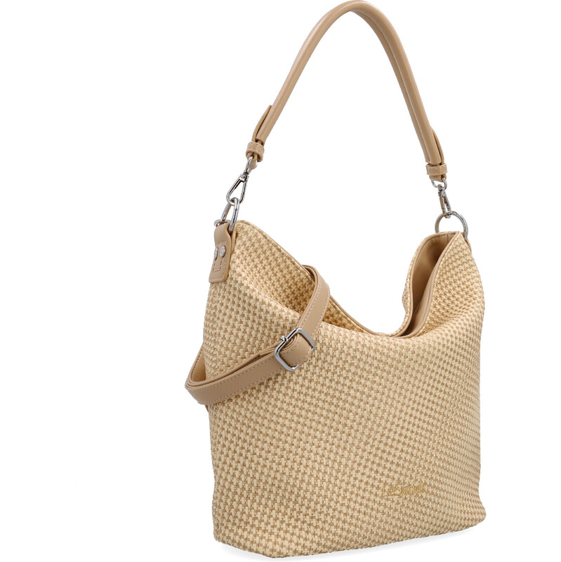 Kabelka zo syntetickej kože cez rameno Le Sands béžová 4621 BE 68265164