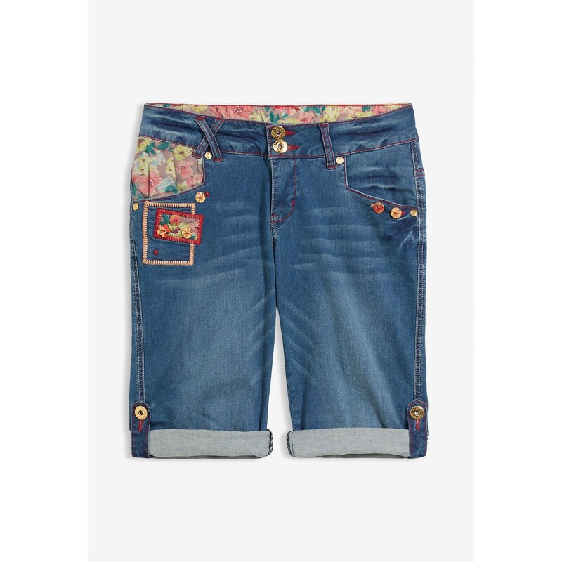 bonprix Džínsové šortky Mid Waist, farba modrá 64506822