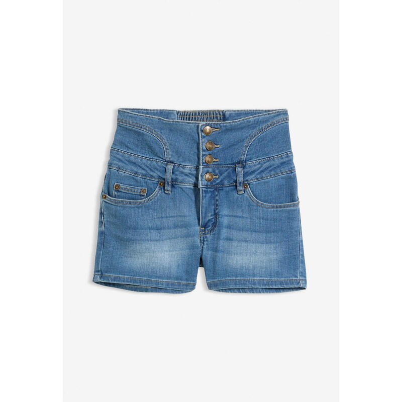 bonprix Džínsové šortky highwaist, farba modrá 44741880