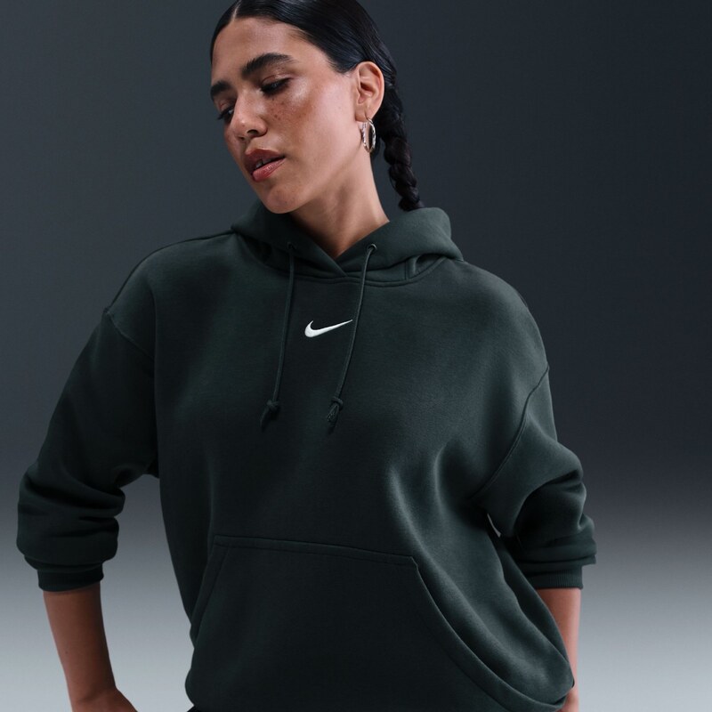Nike spw w phoenix fl os pull hoodie DARK GREEN 68268128