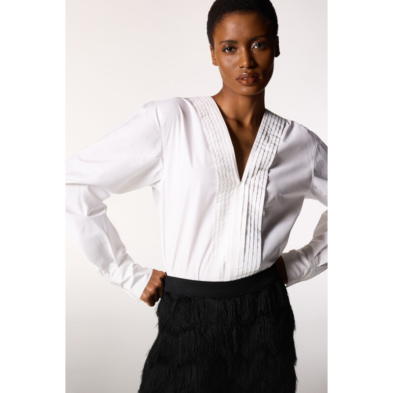 BLÚZKA KARL LAGERFELD STUDIO POPLIN BLOUSE 68281144