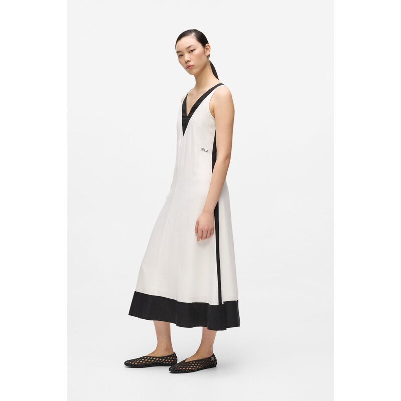 ŠATY KARL LAGERFELD BW LINEN BLEND DRESS 68281160