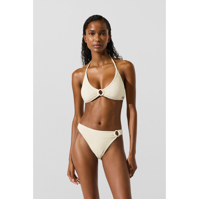 PLAVKY KARL LAGERFELD CROCHET TRIANGLE TOP W RING 68281134