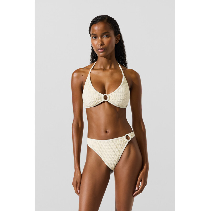 PLAVKY KARL LAGERFELD CROCHET HIGH LEG CHEEKY W RING 68281135