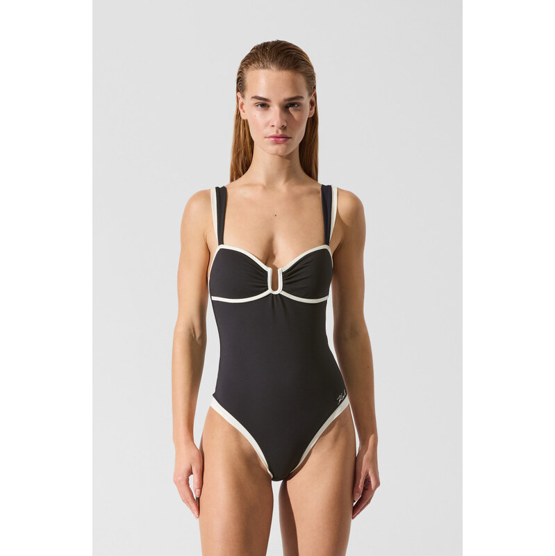 PLAVKY KARL LAGERFELD SIGNATURE CHEEKY SWIMSUIT 68281205