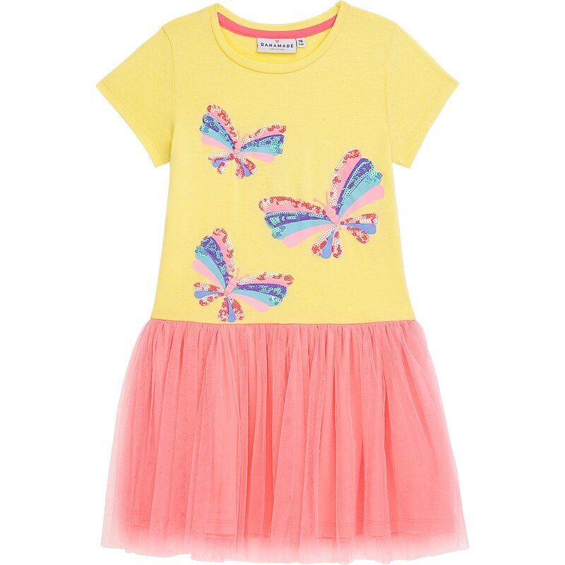 Danamade Šaty svetlomodrá / žltá / koralová / ružová 68293491