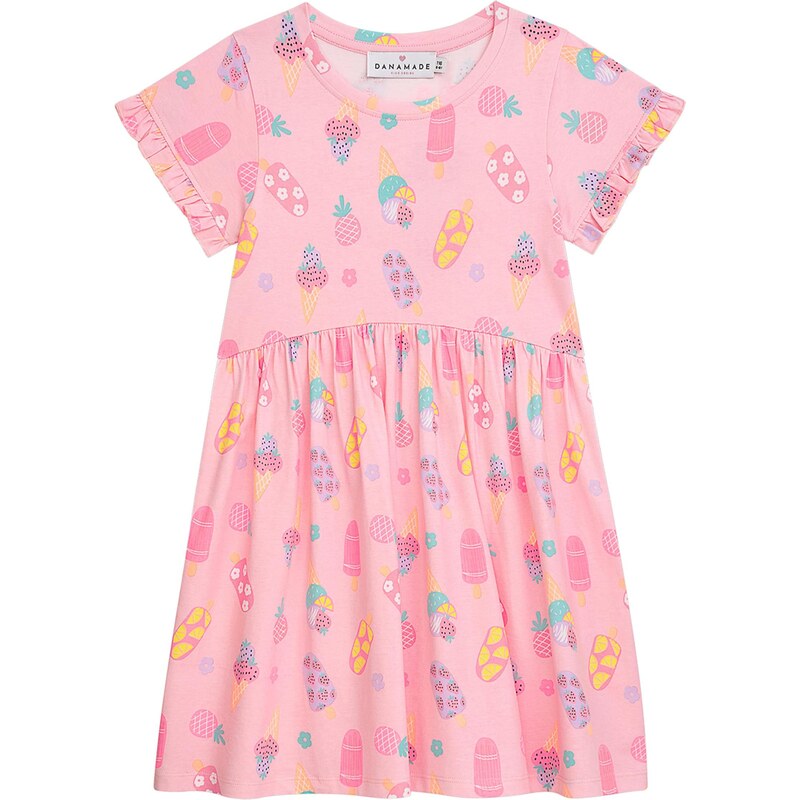 Danamade Šaty žltá / fialová / ružová / svetloružová 68293486