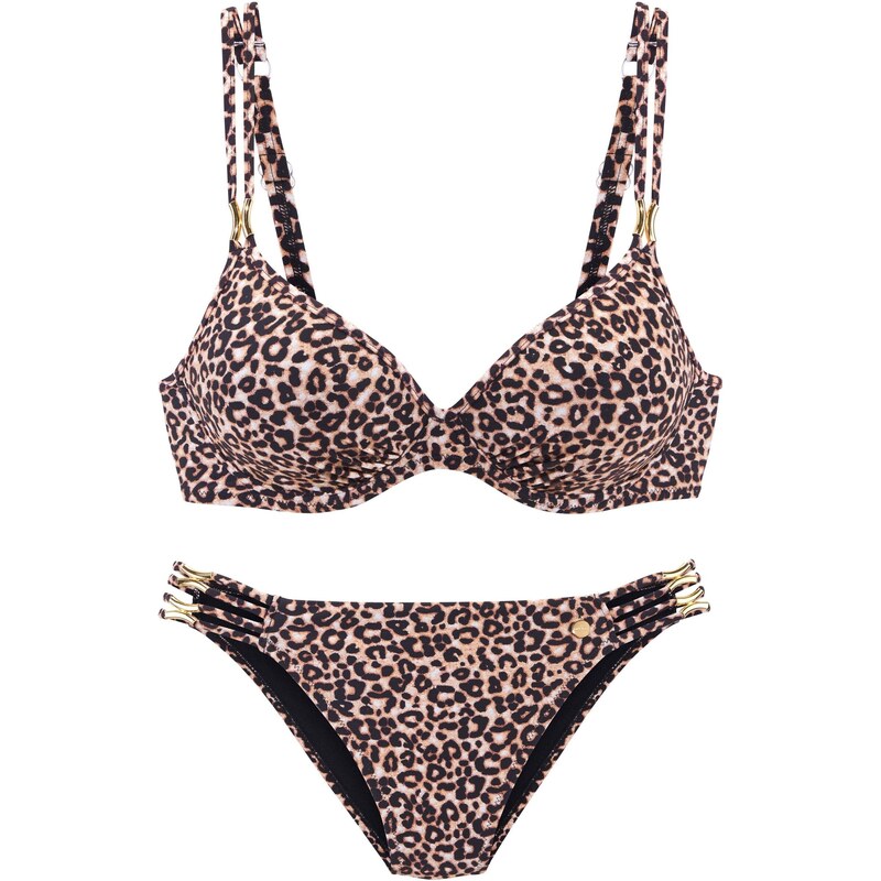 LASCANA Bikiny hnedá / mokka / čierna 68293497