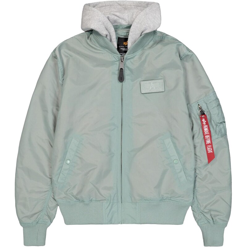 ALPHA INDUSTRIES Prechodná bunda MA-1 TT sivá melírovaná / mätová 68293544