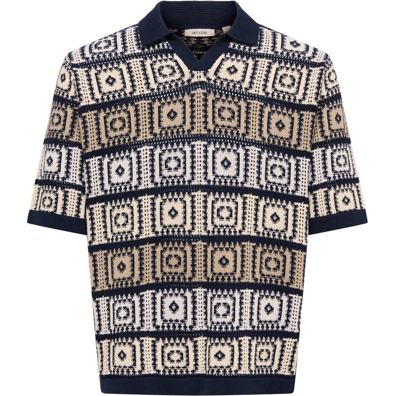 Only & Sons Sveter ONSBART krémová / tmelová / tmavomodrá 68293851