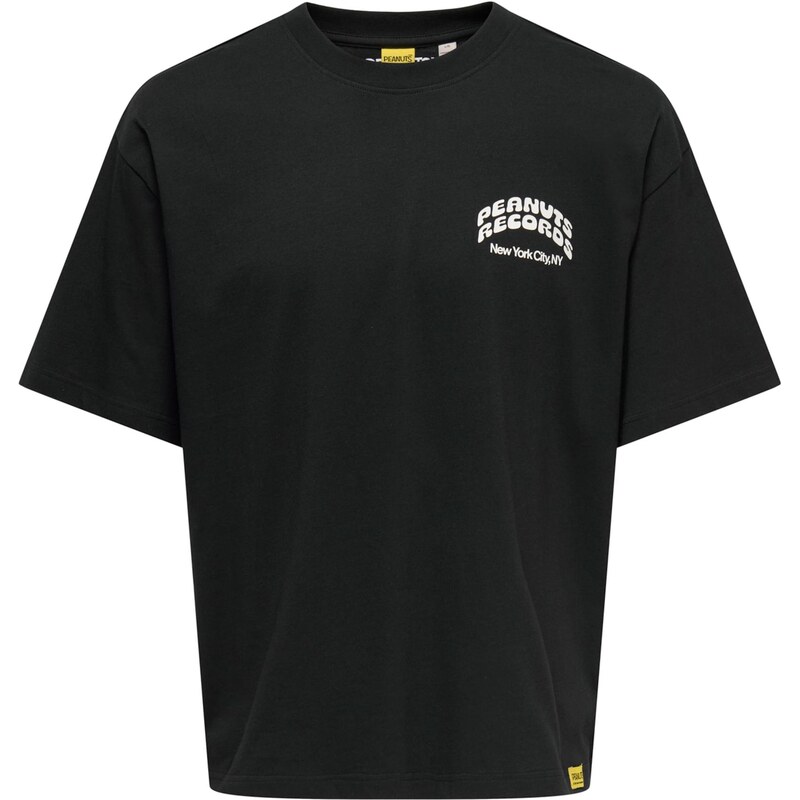 Only & Sons Tričko ONSPEANUTS čierna / biela 68293846