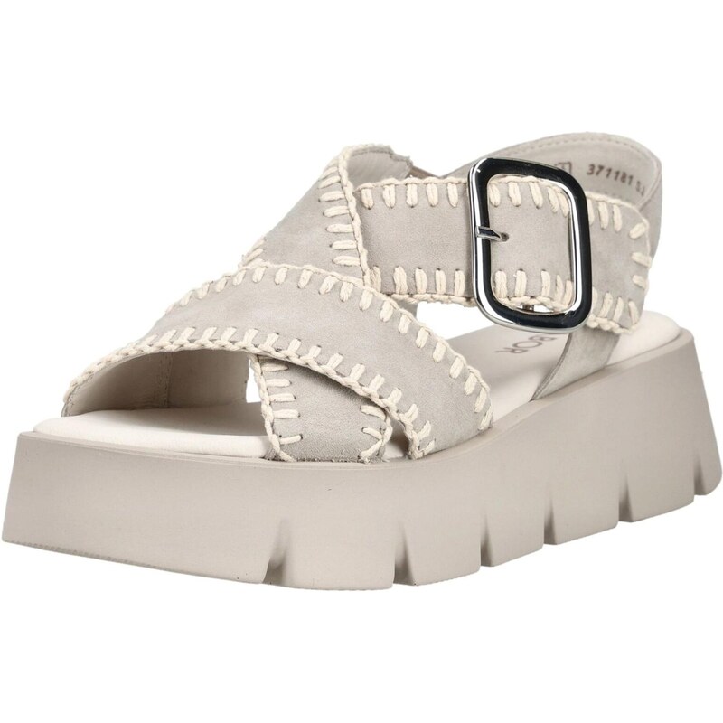 GABOR Sandále krémová / tmavošedá 68293893
