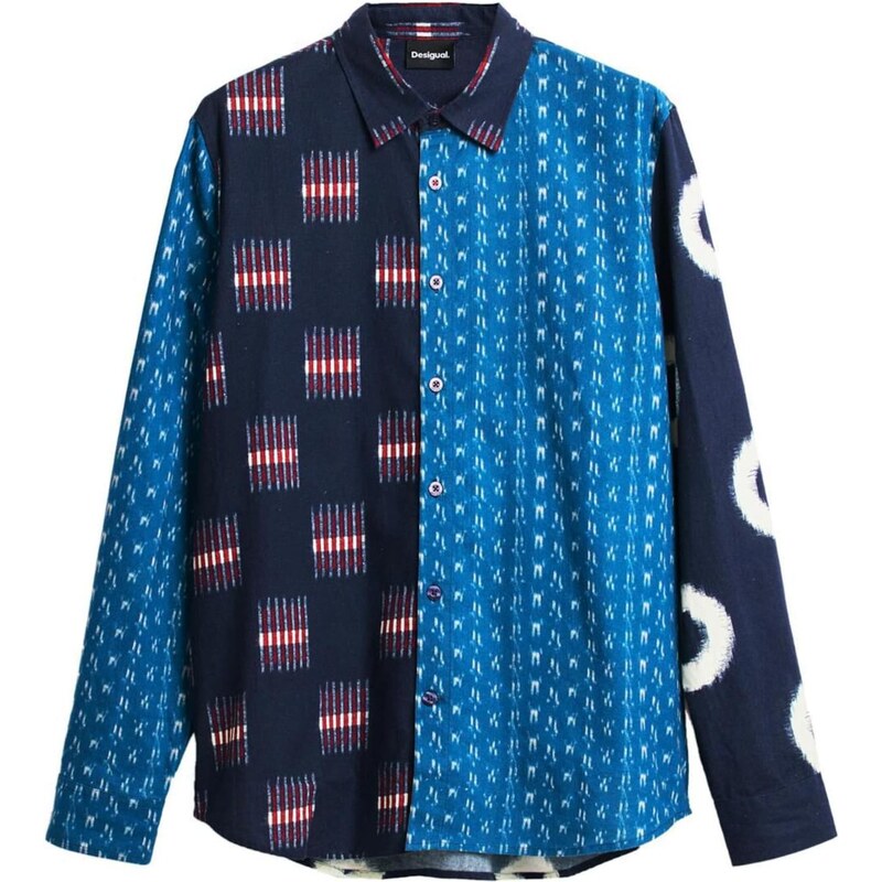 Desigual Košeľa azúrová / tmavomodrá / červená / biela 68294003