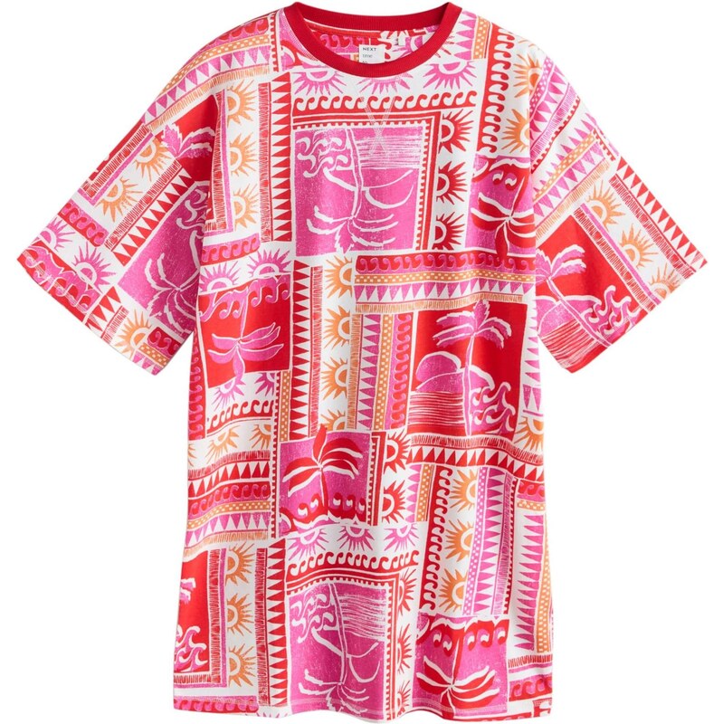 Next Nočná košieľka svetlooranžová / ružová / červená / biela 68294093