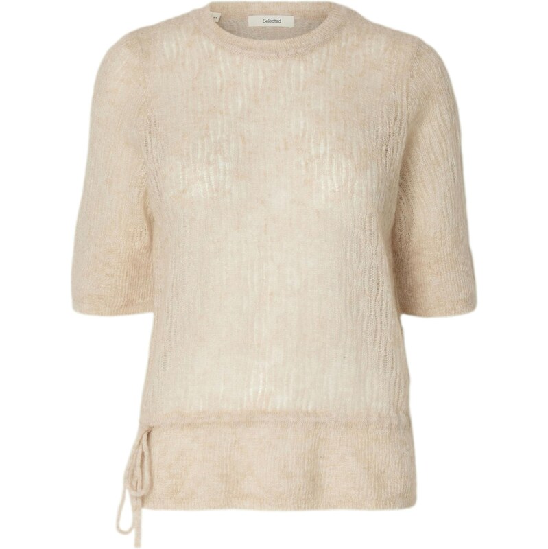 SELECTED Sveter SLFMayer piesková 68294120