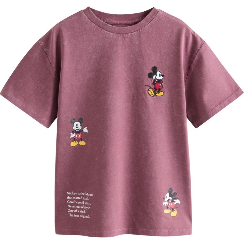 Next Tričko Mickey Mouse žltá / burgundská / čierna / biela 68294147