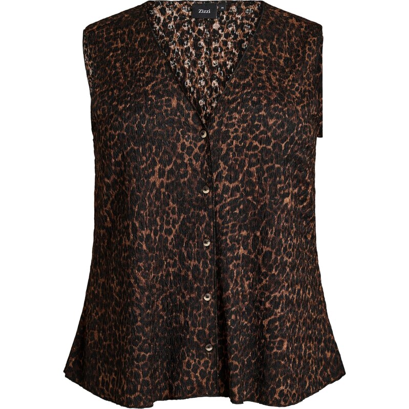 Zizzi Top Vtalia hnedá / tmavohnedá 68294212