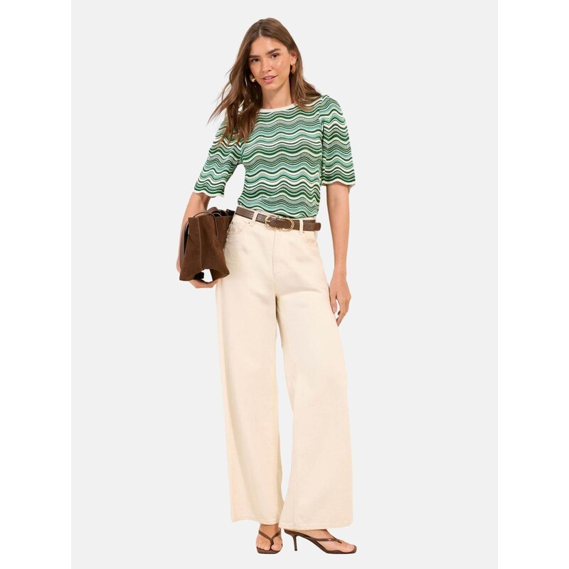 Friends Like These Sveter modrozelená / jedľová / svetlozelená / biela 68294304