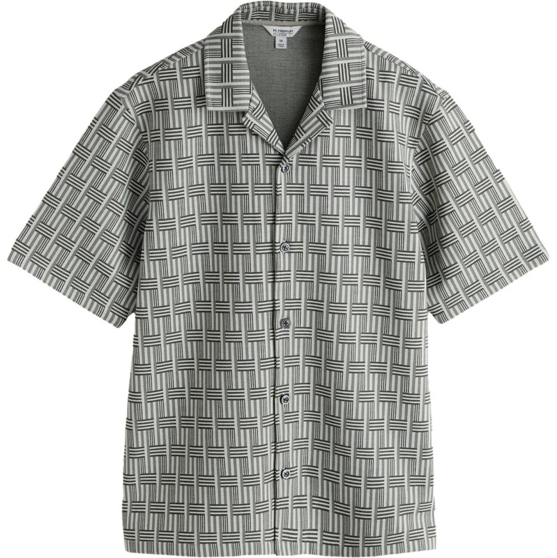 Next Košeľa zelená / pastelovo zelená / čierna 68294301