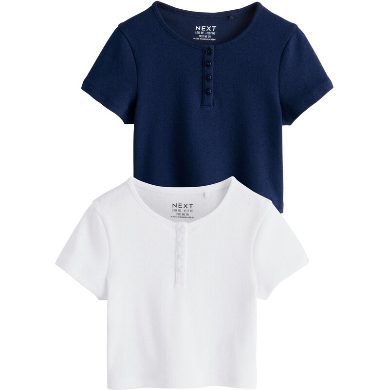 Next Tričko námornícka modrá / biela 68294318