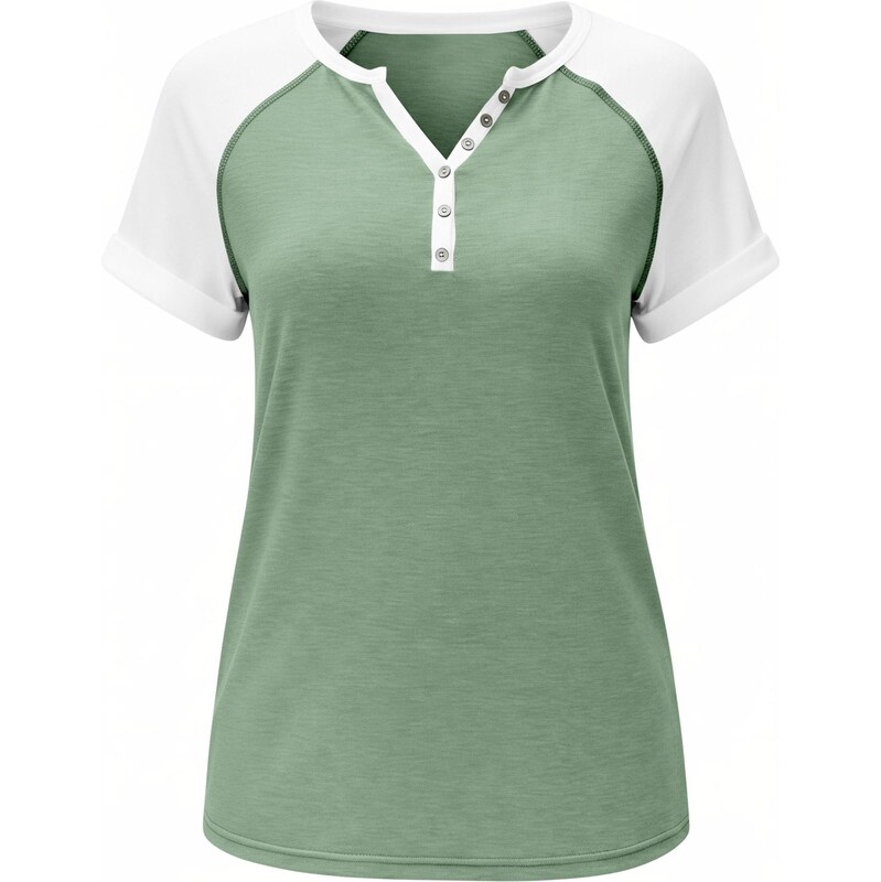 Imily Bela Tričko pastelovo zelená / biela 68294504