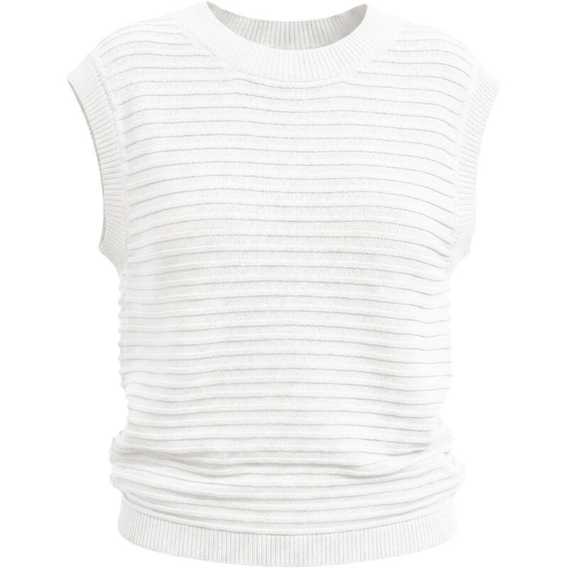 Imily Bela Sveter šedobiela 68294527