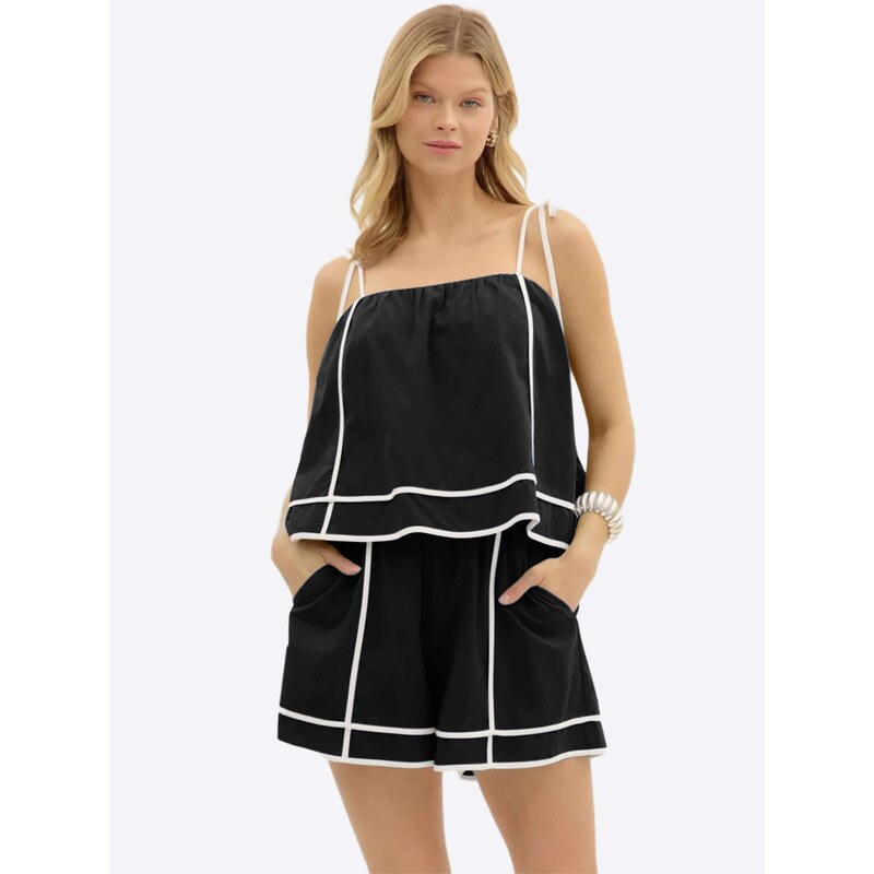 Imily Bela Nohavicový kostým čierna / biela 68294561