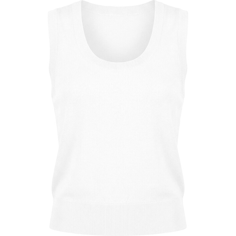 Imily Bela Vyšívaný top biela 68294538