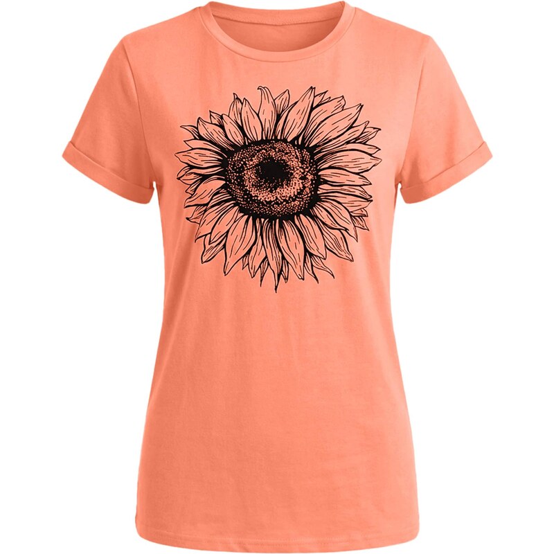 Imily Bela Tričko koralová / čierna 68294651