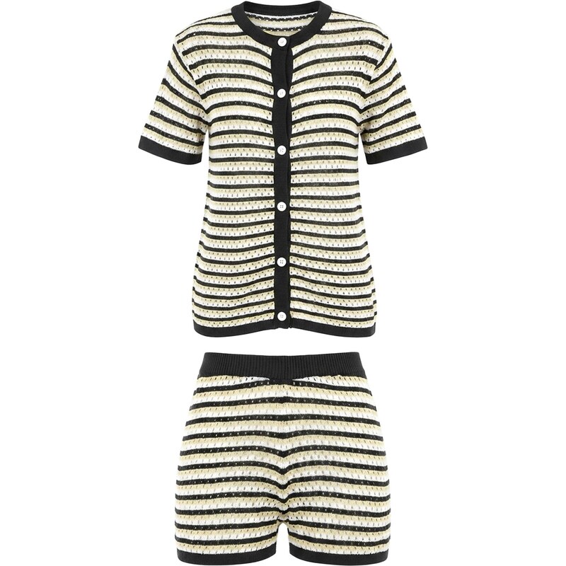 Imily Bela Nohavicový kostým béžová / čierna / biela 68294660