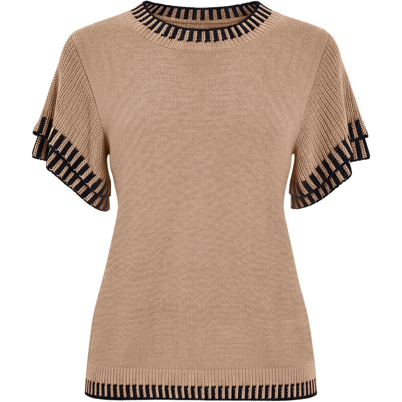 Imily Bela Sveter kaki / čierna 68294686