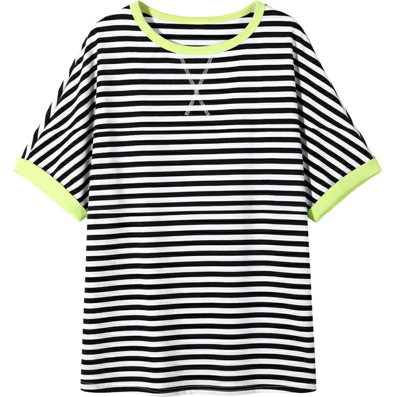 Imily Bela Tričko zelená / čierna / biela 68294698