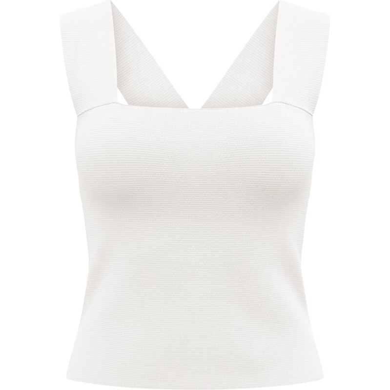 Imily Bela Vyšívaný top biela 68294826