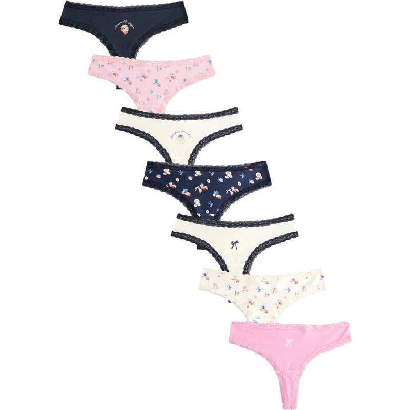 Next Tangá modrá / ružová / čierna / biela 68294927